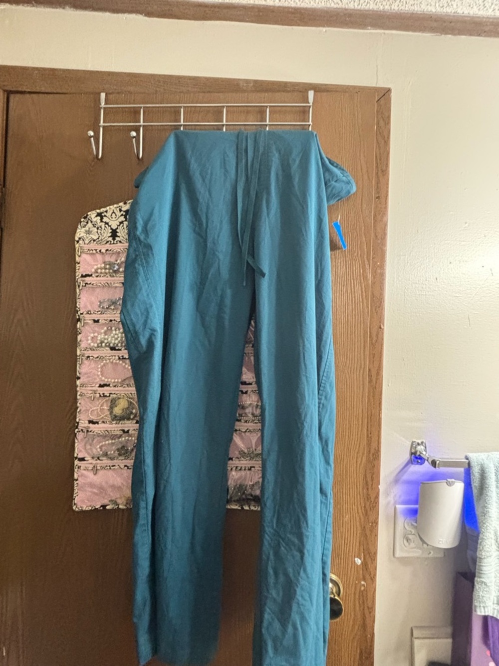 Teal Straight-Leg Medical Scrub Pants